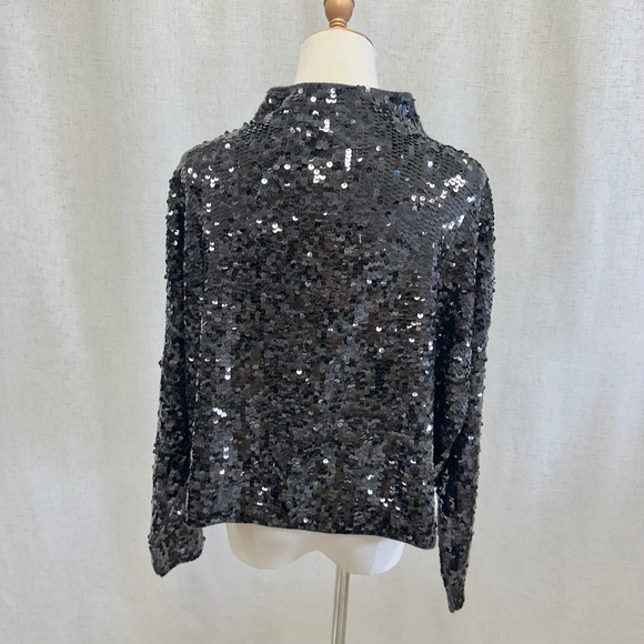 Anthropologie Pilcro Alani sequined cashmere mock-neck sweater Size Small - Picture 8 of 12
